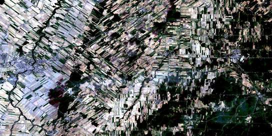 Saint-Hyacinthe Satellite Map 031H10 at 1:50,000 scale - National Topographic System of Canada (NTS) - Orthophoto