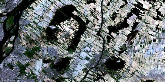 Beloeil Satellite Map 031H11 at 1:50,000 scale - National Topographic System of Canada (NTS) - Orthophoto