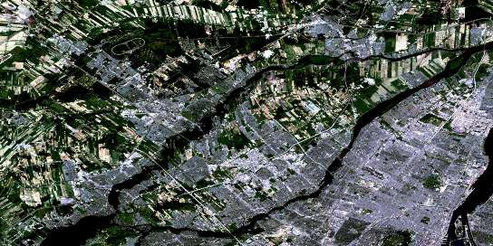 Air photo: Laval Satellite Image map 031H12 at 1:50,000 Scale