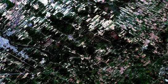 Drummondville Satellite Map 031H16 at 1:50,000 scale - National Topographic System of Canada (NTS) - Orthophoto