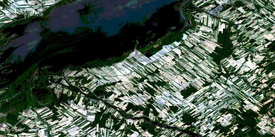 Yamaska Satellite Map 031I02 at 1:50,000 scale - National Topographic System of Canada (NTS) - Orthophoto