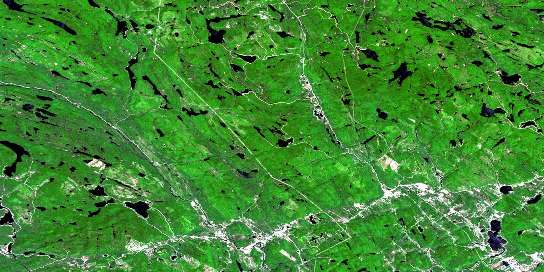 Sainte-Emelie-De-L'Energie Satellite Map 031I05 at 1:50,000 scale - National Topographic System of Canada (NTS) - Orthophoto