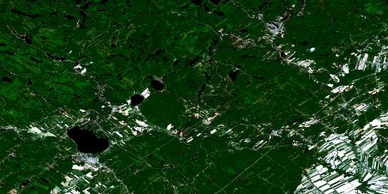 Saint-Gabriel-De-Brandon Satellite Map 031I06 at 1:50,000 scale - National Topographic System of Canada (NTS) - Orthophoto