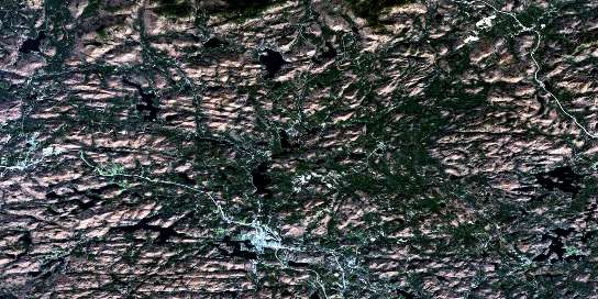 Sainte-Agathe-Des-Monts Satellite Map 031J01 at 1:50,000 scale - National Topographic System of Canada (NTS) - Orthophoto
