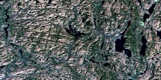 Duhamel Satellite Map 031J03 at 1:50,000 scale - National Topographic System of Canada (NTS) - Orthophoto