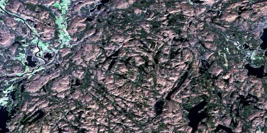 Lac-Nominingue Satellite Map 031J06 at 1:50,000 scale - National Topographic System of Canada (NTS) - Orthophoto