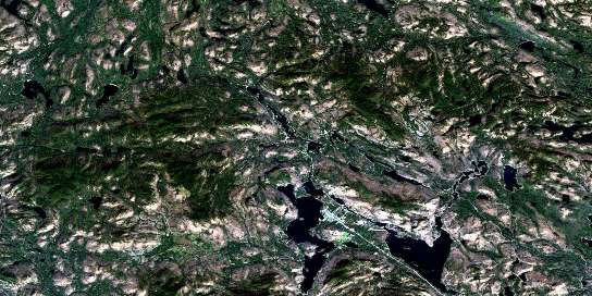 Saint-Donat-De-Montcalm Satellite Map 031J08 at 1:50,000 scale - National Topographic System of Canada (NTS) - Orthophoto