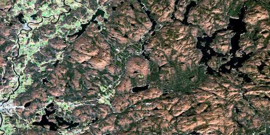 Ferme-Neuve Satellite Map 031J11 at 1:50,000 scale - National Topographic System of Canada (NTS) - Orthophoto