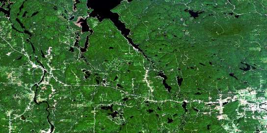 Air photo: Grand-Remous Satellite Image map 031J12 at 1:50,000 Scale