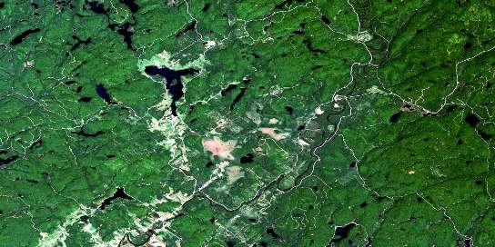 Sainte-Anne-Du-Lac Satellite Map 031J14 at 1:50,000 scale - National Topographic System of Canada (NTS) - Orthophoto