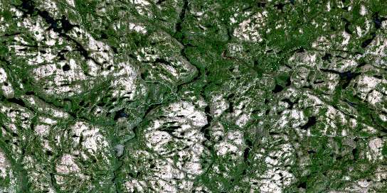 Lac Du Pinceau Satellite Map 031K05 at 1:50,000 scale - National Topographic System of Canada (NTS) - Orthophoto