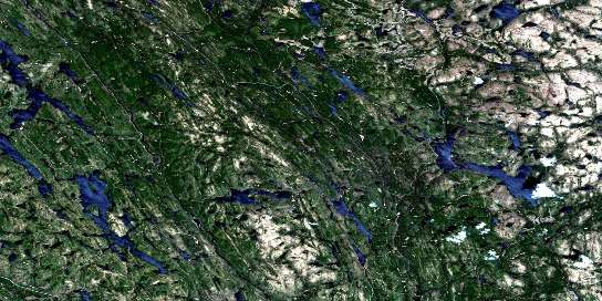 Lac Duval Satellite Map 031K07 at 1:50,000 scale - National Topographic System of Canada (NTS) - Orthophoto