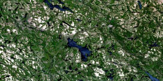 Lac Bruce Satellite Map 031K11 at 1:50,000 scale - National Topographic System of Canada (NTS) - Orthophoto