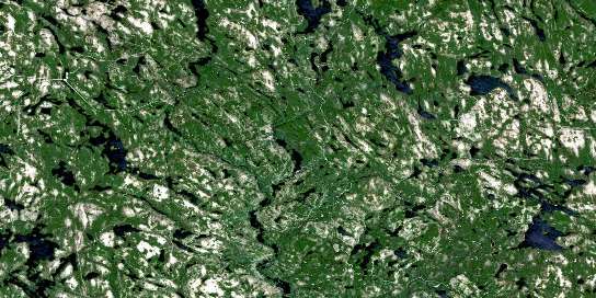 Lac Russell Satellite Map 031K12 at 1:50,000 scale - National Topographic System of Canada (NTS) - Orthophoto