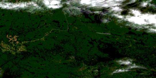 Air photo: Lac Brule Satellite Image map 031K14 at 1:50,000 Scale