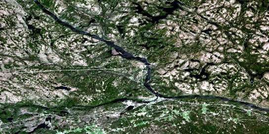 Mattawa Satellite Map 031L07 at 1:50,000 scale - National Topographic System of Canada (NTS) - Orthophoto