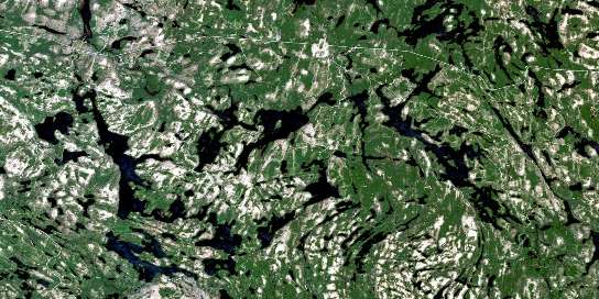 Lac Bleu Satellite Map 031L09 at 1:50,000 scale - National Topographic System of Canada (NTS) - Orthophoto