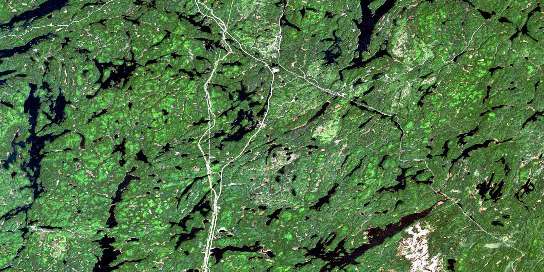 Ingall Lake Satellite Map 031L13 at 1:50,000 scale - National Topographic System of Canada (NTS) - Orthophoto