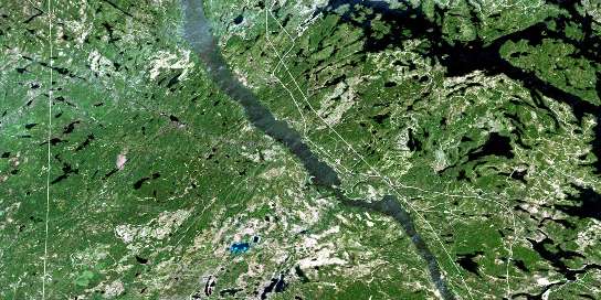 Ottertail Creek Satellite Map 031L14 at 1:50,000 scale - National Topographic System of Canada (NTS) - Orthophoto