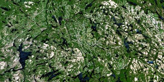 Lac Sairs Satellite Map 031L16 at 1:50,000 scale - National Topographic System of Canada (NTS) - Orthophoto