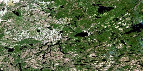 Belleterre Satellite Map 031M07 at 1:50,000 scale - National Topographic System of Canada (NTS) - Orthophoto