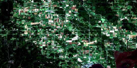 New Liskeard Satellite Map 031M12 at 1:50,000 scale - National Topographic System of Canada (NTS) - Orthophoto