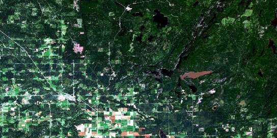 Englehart Satellite Map 031M13 at 1:50,000 scale - National Topographic System of Canada (NTS) - Orthophoto