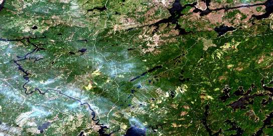 Air photo: Lac Mourier Satellite Image map 031M16 at 1:50,000 Scale