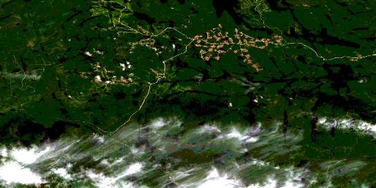 Air photo: Lac Nichcotea Satellite Image map 031N03 at 1:50,000 Scale