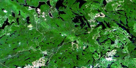 Lac Troyes Satellite Map 031O01 at 1:50,000 scale - National Topographic System of Canada (NTS) - Orthophoto