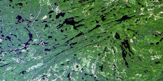 Lac Wapus Satellite Map 031O05 at 1:50,000 scale - National Topographic System of Canada (NTS) - Orthophoto