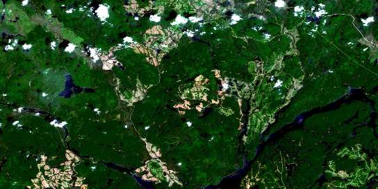 Windigo Satellite Map 031P14 at 1:50,000 scale - National Topographic System of Canada (NTS) - Orthophoto