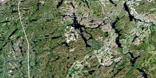 Grand Lac Bostonnais Satellite Map 031P16 at 1:50,000 scale - National Topographic System of Canada (NTS) - Orthophoto