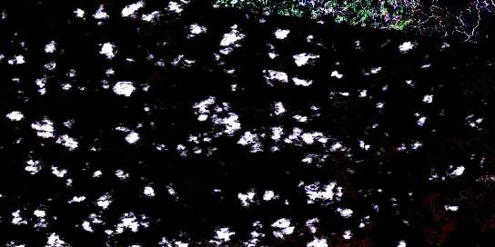 Lac Lareau Satellite Map 032A04 at 1:50,000 scale - National Topographic System of Canada (NTS) - Orthophoto