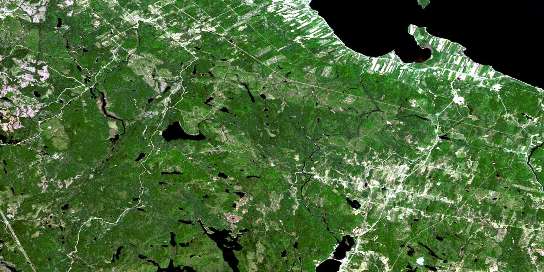 Chambord Satellite Map 032A08 at 1:50,000 scale - National Topographic System of Canada (NTS) - Orthophoto