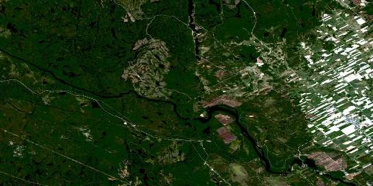 Air photo: Normandin Satellite Image map 032A15 at 1:50,000 Scale