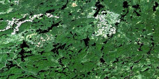 Lac Choiseul Satellite Map 032B04 at 1:50,000 scale - National Topographic System of Canada (NTS) - Orthophoto