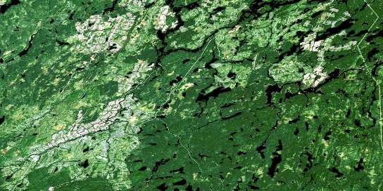 Lac Bongard Satellite Map 032B05 at 1:50,000 scale - National Topographic System of Canada (NTS) - Orthophoto