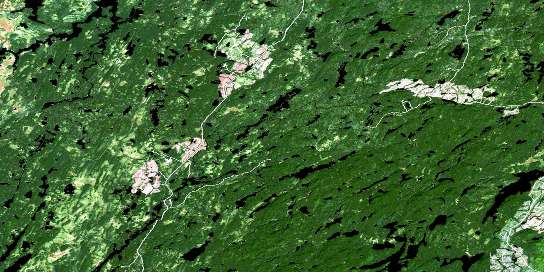 Lac Lagace Satellite Map 032B14 at 1:50,000 scale - National Topographic System of Canada (NTS) - Orthophoto