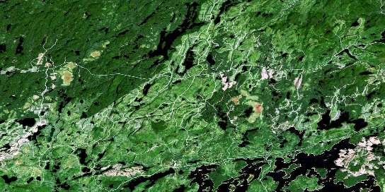Lac Baptiste Satellite Map 032B15 at 1:50,000 scale - National Topographic System of Canada (NTS) - Orthophoto