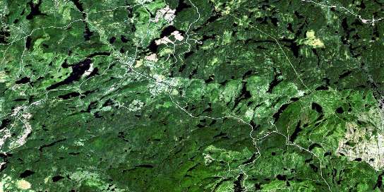 Lac Dubois Satellite Map 032B16 at 1:50,000 scale - National Topographic System of Canada (NTS) - Orthophoto