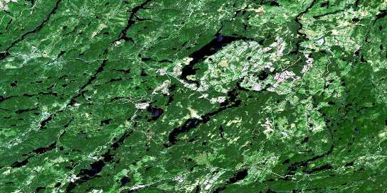 Lac Valmy Satellite Map 032C08 at 1:50,000 scale - National Topographic System of Canada (NTS) - Orthophoto