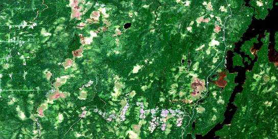 Air photo: Rochebaucourt Satellite Image map 032C11 at 1:50,000 Scale