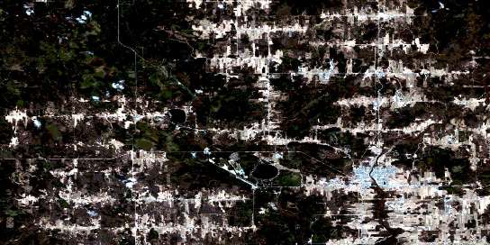 Amos Satellite Map 032D09 at 1:50,000 scale - National Topographic System of Canada (NTS) - Orthophoto