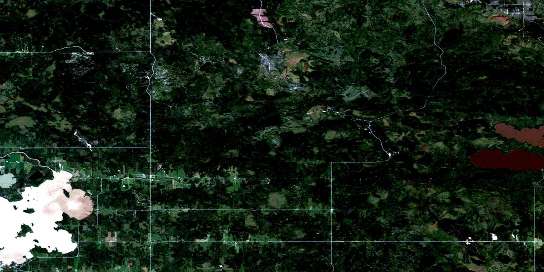 Riviere Macamic Satellite Map 032D15 at 1:50,000 scale - National Topographic System of Canada (NTS) - Orthophoto