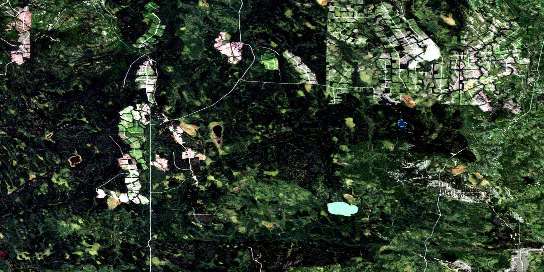 Mont Plamondon Satellite Map 032E02 at 1:50,000 scale - National Topographic System of Canada (NTS) - Orthophoto