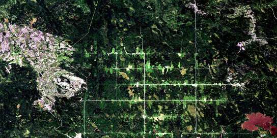 Villebois Satellite Map 032E03 at 1:50,000 scale - National Topographic System of Canada (NTS) - Orthophoto