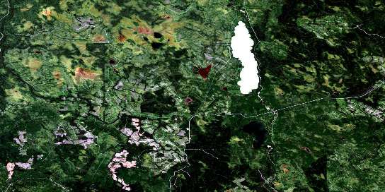 Lac Mistaouac Satellite Map 032E07 at 1:50,000 scale - National Topographic System of Canada (NTS) - Orthophoto