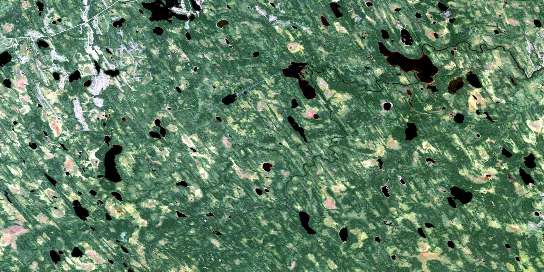 Air photo: Detour Lake Satellite Image map 032E13 at 1:50,000 Scale