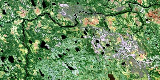 Air photo: Riviere Turgeon Satellite Image map 032E14 at 1:50,000 Scale